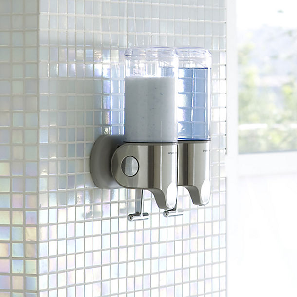 simplehuman Twin Wall Mount Pump Soap Dispenser 2 x 444ml