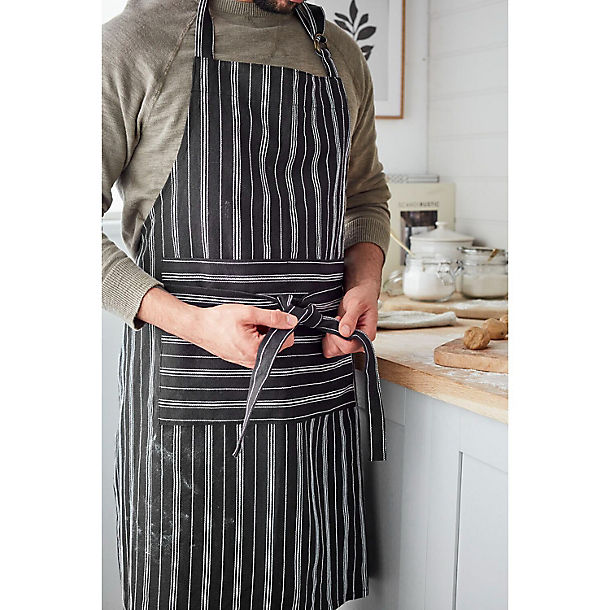 Lakeland Black Butcher's Stripe Apron