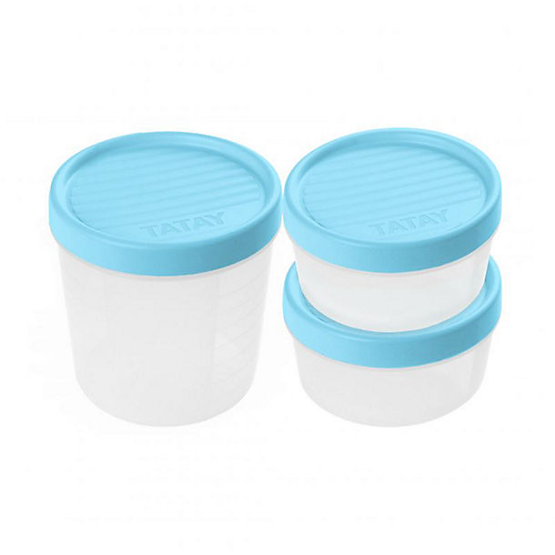 Tatay Screw Top Food Containers Blue °C Set of 3