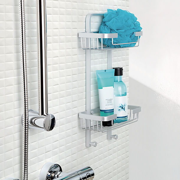 Tatay Ice Collection Aluminium Double Basket Shower Caddy
