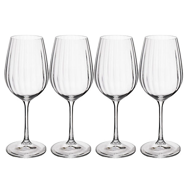 4 Mikasa Treviso White Wine Glasses 350ml