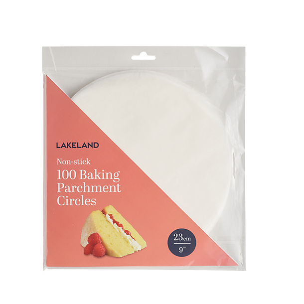 100 Baking Parchment Liner Paper Circles 23cm