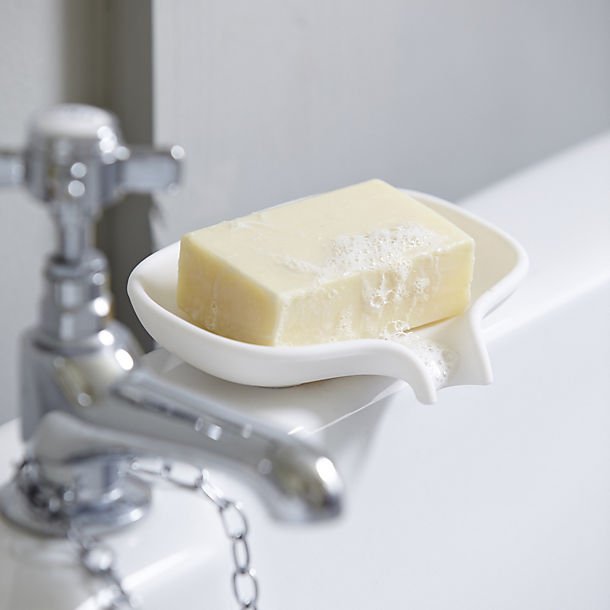 Silicone Soap Saver Dish With Draining Spout