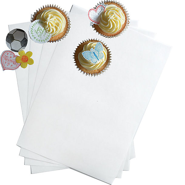 12 A4 Edible Wafer Paper Sheets °C White