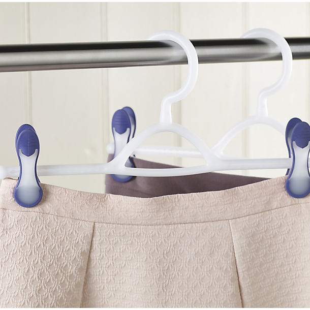 2 White Soft Grip Trouser & Skirt Clothes Hangers