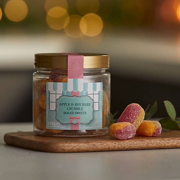 Lakeland Apple & Rhubarb Crumble Boiled Sweets 170g