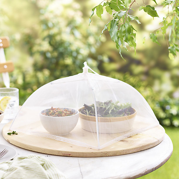 KitchenCraft White Umbrella Food Cover 30cm