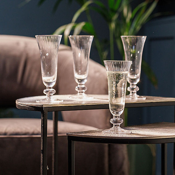 4 Mikasa Salerno Champagne Flutes 170ml