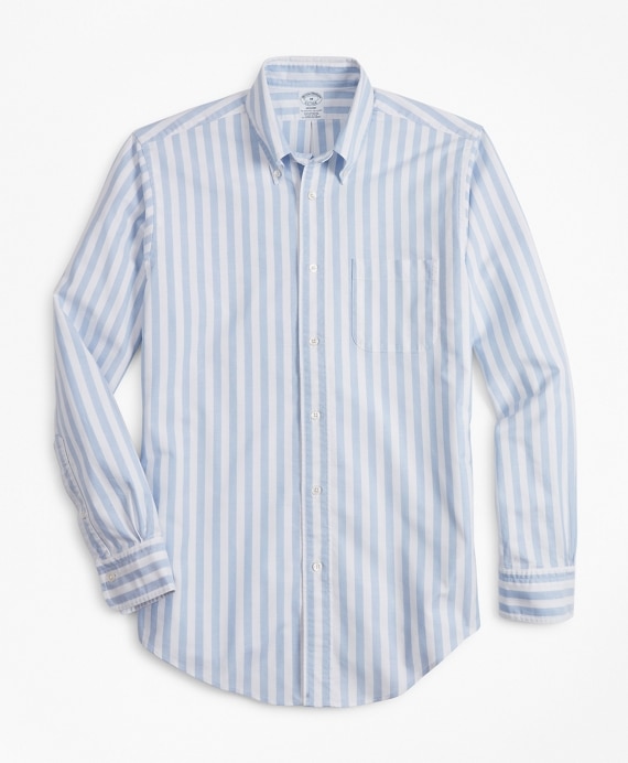 Regent Fit Oxford Wide Stripe Sport Shirt