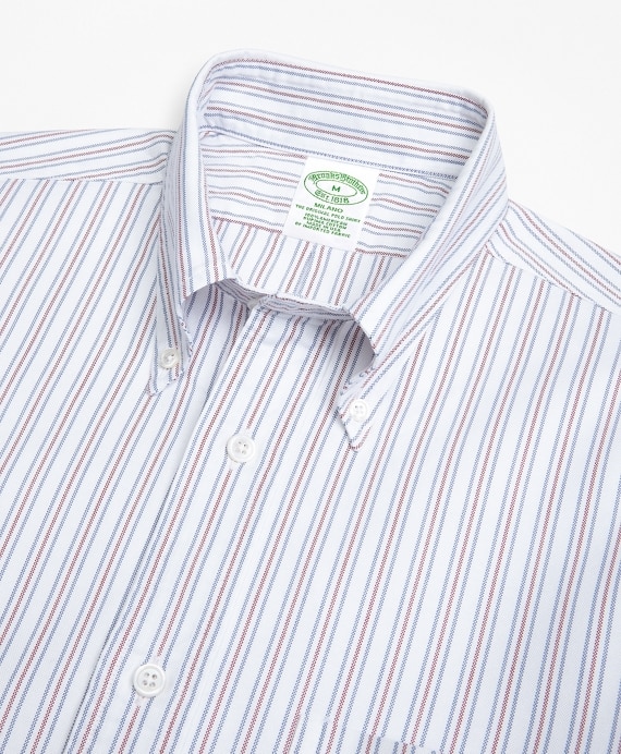 Milano Fit Oxford Double-Stripe Sport Shirt