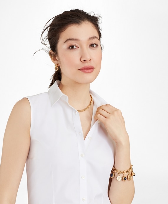 Non-Iron Fitted Sleeveless Dress Shirt