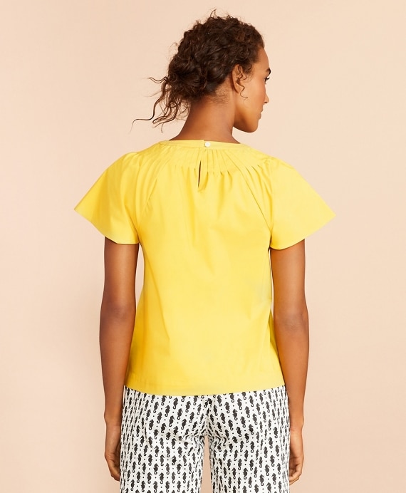 Pleated Poplin Blouse