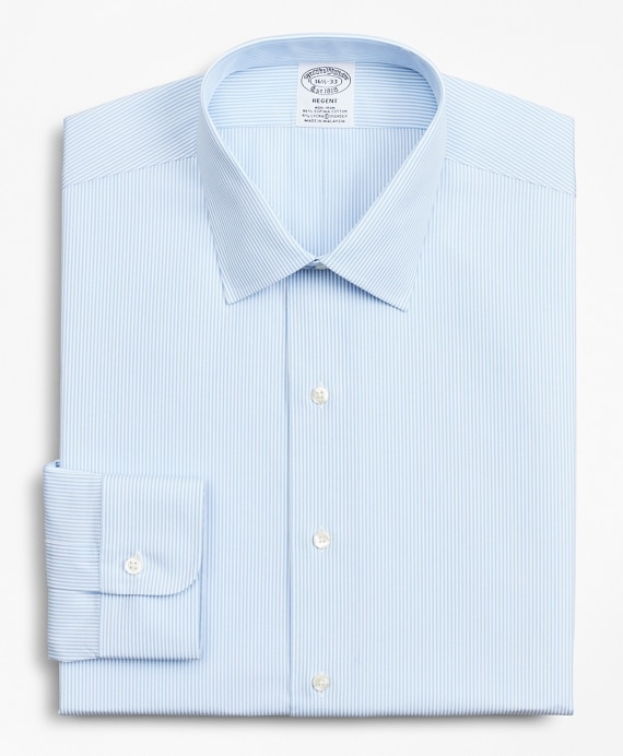 Stretch Regent Fitted Dress Shirt, Non-Iron Stripe