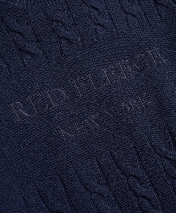 Wool-Blend Cable Logo Sweater