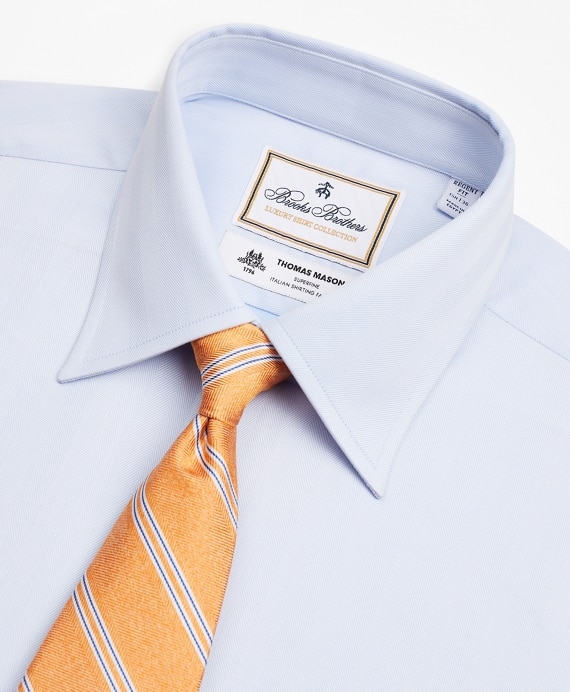 Luxury Collection Regent Fitted Dress Shirt, Franklin Spread Collar Herringbone