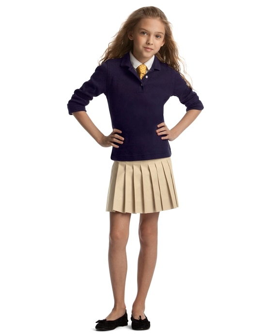 Girls Non-Iron Short-Sleeve Oxford