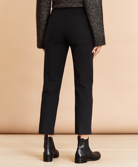 Slim-Fit Stretch Cotton Twill Ankle Pants