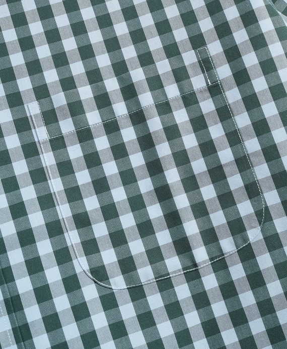 Stretch Regent Fitted Sport Shirt, Non-Iron Short-Sleeve Gingham