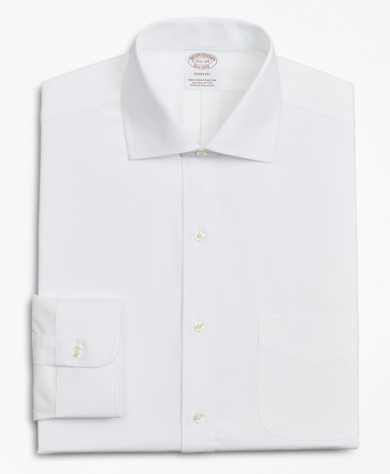 Stretch Soho Extra-Slim-Fit Dress Shirt, Non-Iron Poplin English Collar