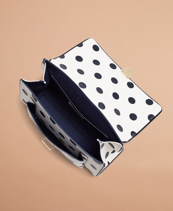 Polka-Dot Saffiano Leather Shoulder Bag