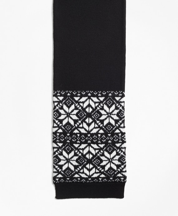 Boys Wool Blend Snowflake Fair Isle Scarf