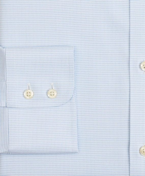 Stretch Regent Fitted Dress Shirt, Non-Iron Twill Button-Down Collar Micro-Check