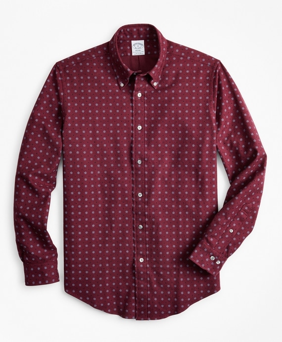 Regent Fit Foulard Print Flannel Sport Shirt