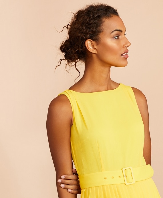 Pleated Chiffon Dress