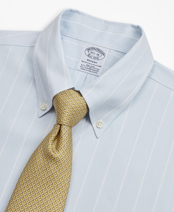 Stretch Regent Fitted Dress Shirt, Non-Iron Pinstripe