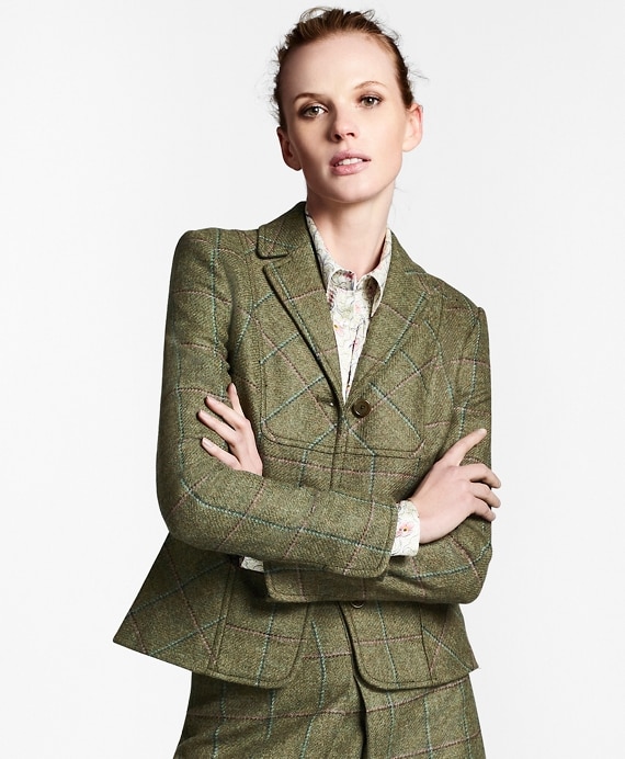 Checked Wool Tweed Jacket