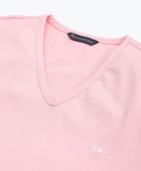 Stretch Cotton Jersey V-Neck T-Shirt