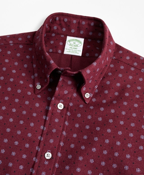 Milano Fit Foulard Print Flannel Sport Shirt