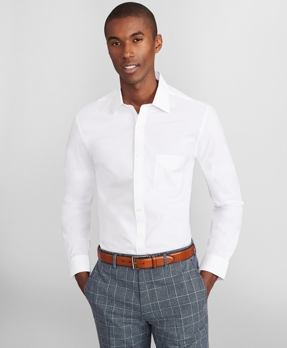 Milano Slim Fit Dress Shirt, Performance Non-Iron with COOLMAX®, Ainsley Collar Broadcloth