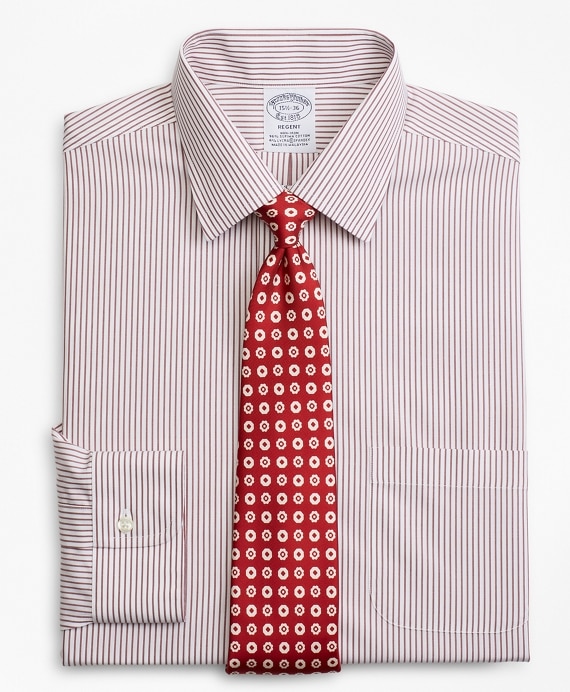 Stretch Regent Fitted Dress Shirt, Non-Iron Stripe