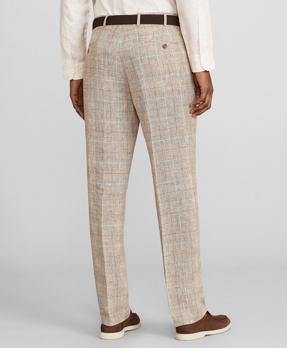 Milano Fit Check Linen Trousers