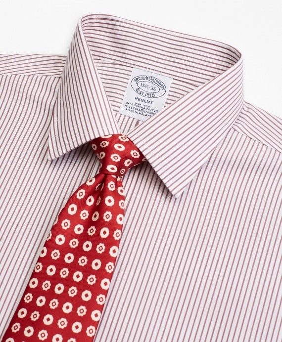 Stretch Regent Fitted Dress Shirt, Non-Iron Stripe