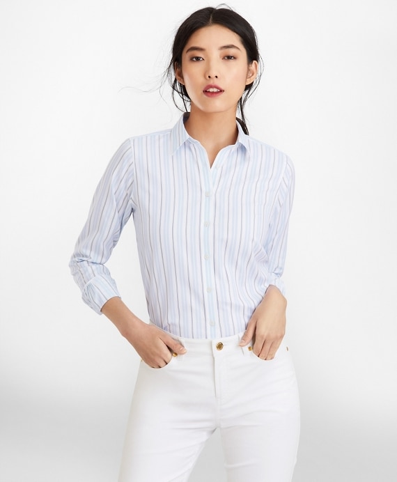 Classic-Fit Striped Cotton Dobby Luxury Shirt