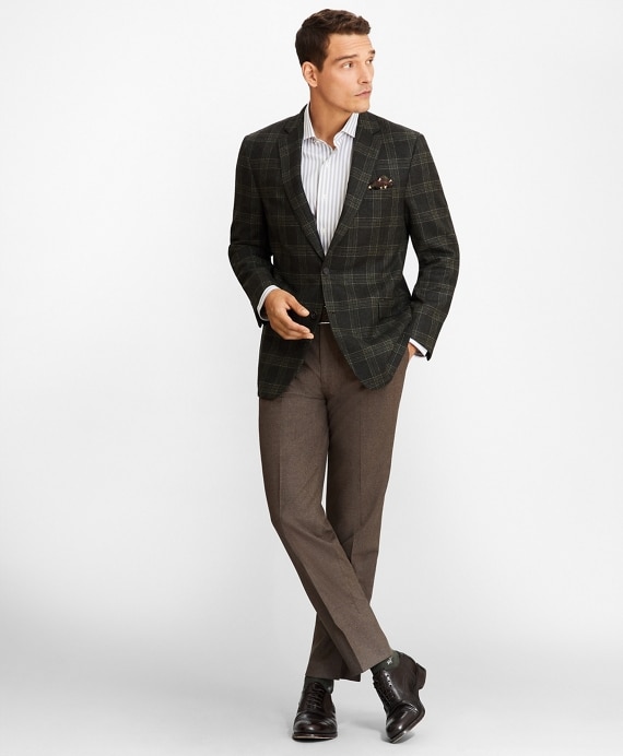 Regent Fit Green Plaid Sport Coat