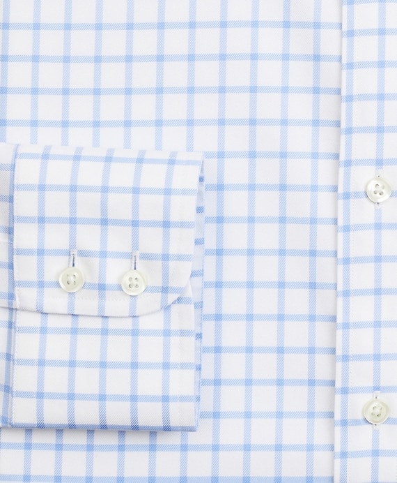 Stretch Soho Extra-Slim-Fit Dress Shirt, Non-Iron Twill English Collar Grid Check