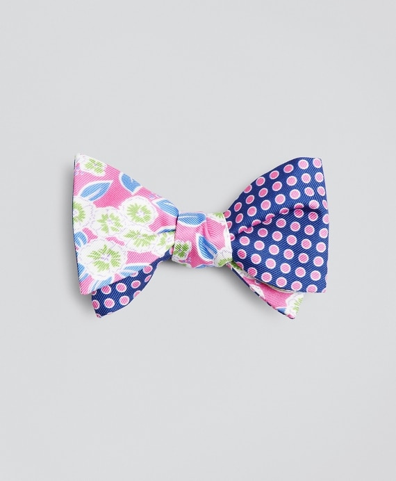 Floral with Dots Bow Tie