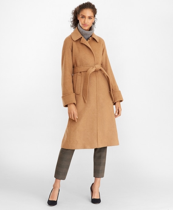 Camel Hair Wrap Coat