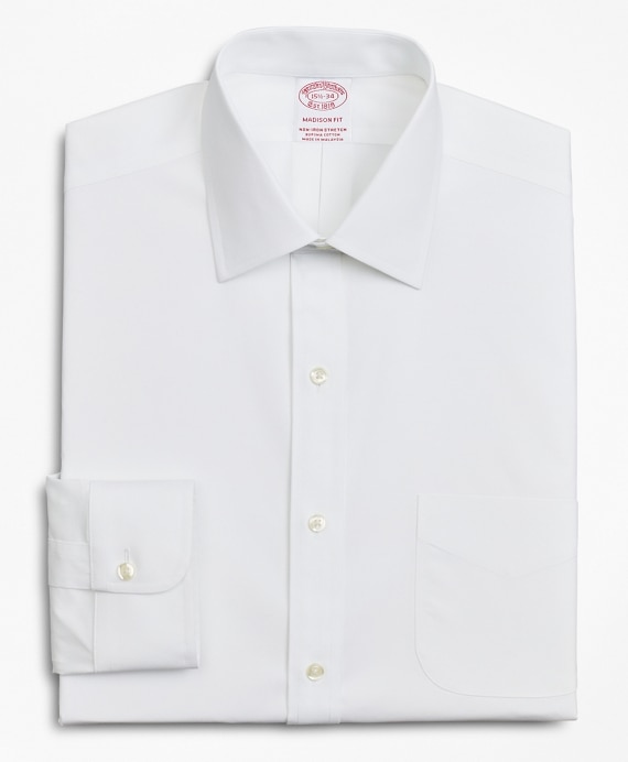 Stretch Madison Classic-Fit Dress Shirt, Non-Iron Poplin Ainsley Collar