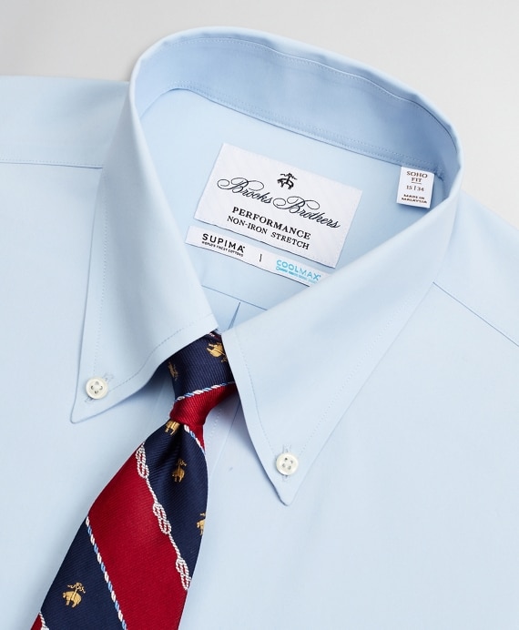 Soho Extra-Slim Fit Dress Shirt, Performance Non-Iron with COOLMAX®, Button-Down Collar Twill