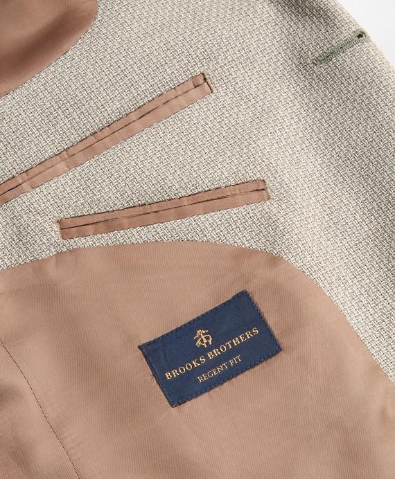 Regent Fit Three-Button Hopsack Sport Coat