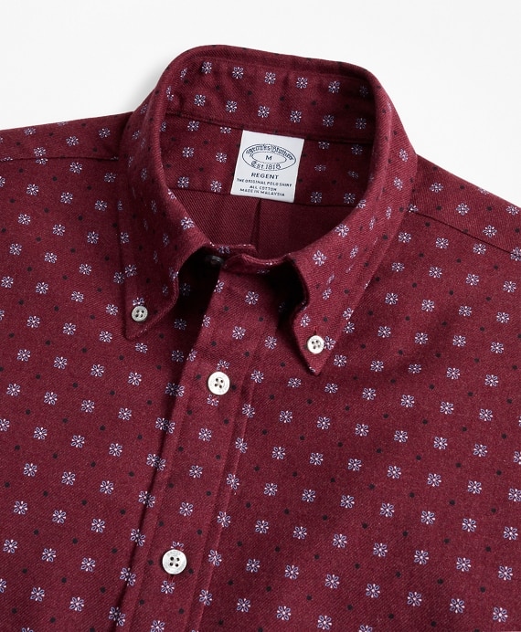 Regent Fit Foulard Print Flannel Sport Shirt