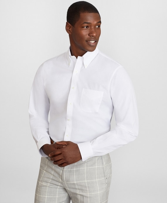 Regent Fitted Dress Shirt, Performance Non-Iron with COOLMAX®, Button-Down Collar Twill