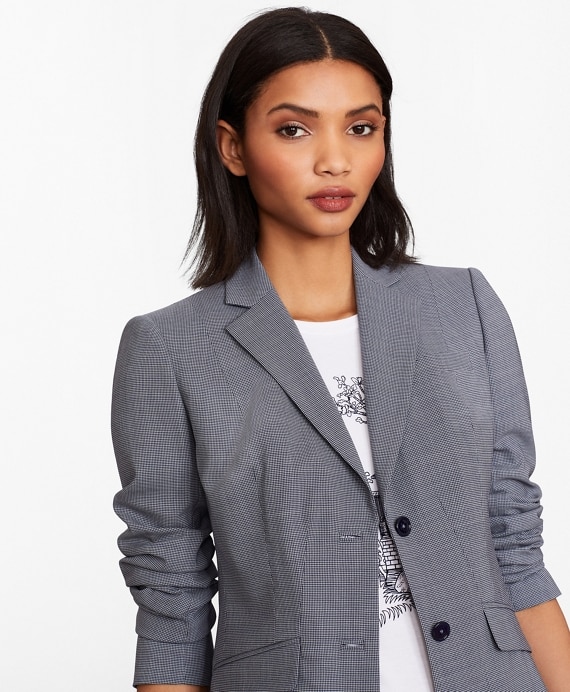 Petite Houndstooth BrooksCool® Merino Wool Jacket
