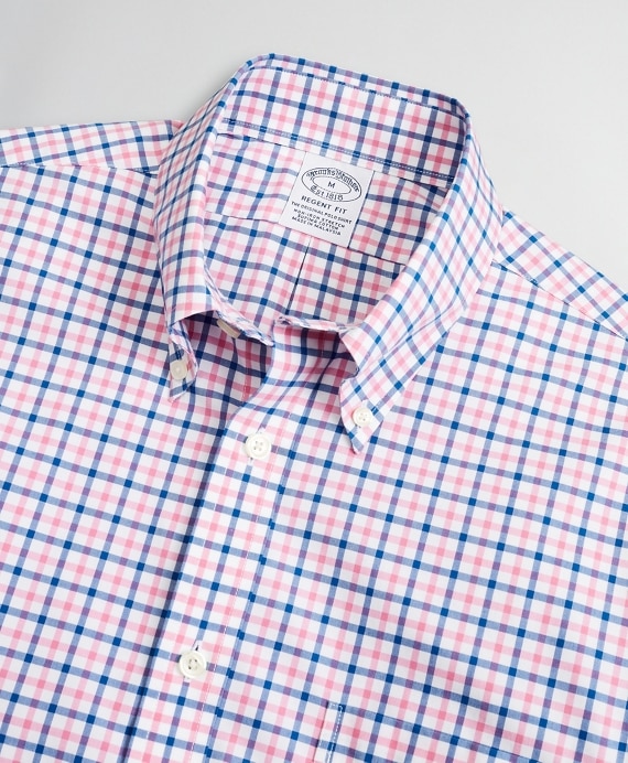 Stretch Regent Fitted Sport Shirt, Non-Iron Windowpane