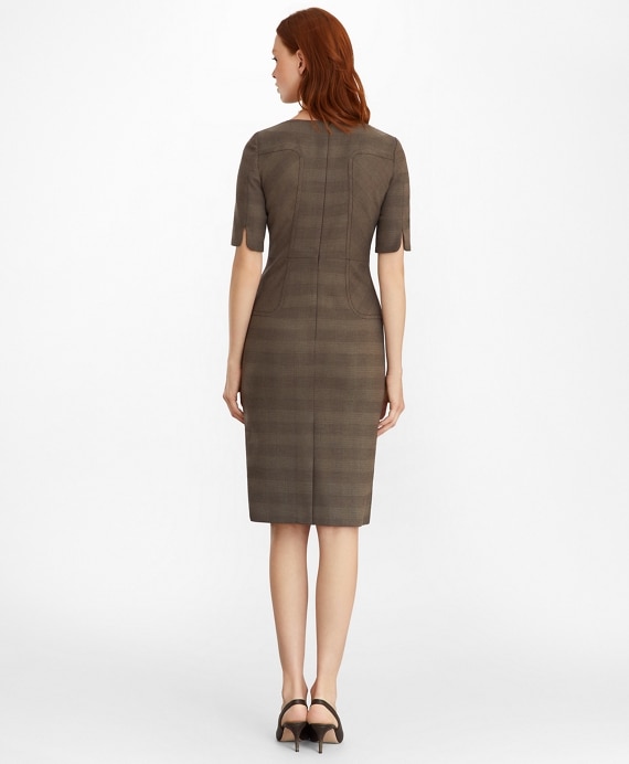 Glen Plaid Sheath Dress