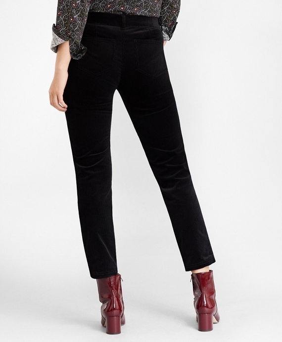 Stretch Cotton Corduroy Ankle Pants